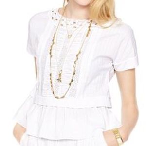 Kate Spade - Eyelet Peplum Top